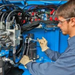 manutenção em sistema hidráulico industrial